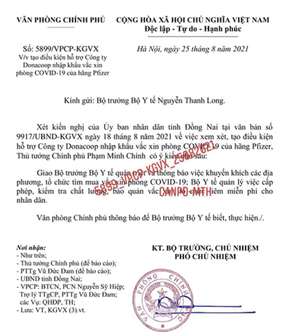 Chân dung Donacoop, doanh nghiệp vừa thoả thuận mua 15 triệu liều vaccine Pfizer 1 2