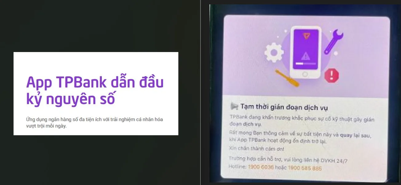 TPBank bị lỗi hệ thống, giao dịch tê liệt nhiều giờ 1 Quảng cáo và hệ thống thực tế tại TPBank