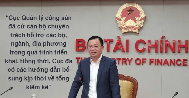 Ông Nguyễn Tân Thịnh tại buổi trao đổi với báo chí về tổng kiểm kê tài sản công (Ảnh: Tổng hợp)