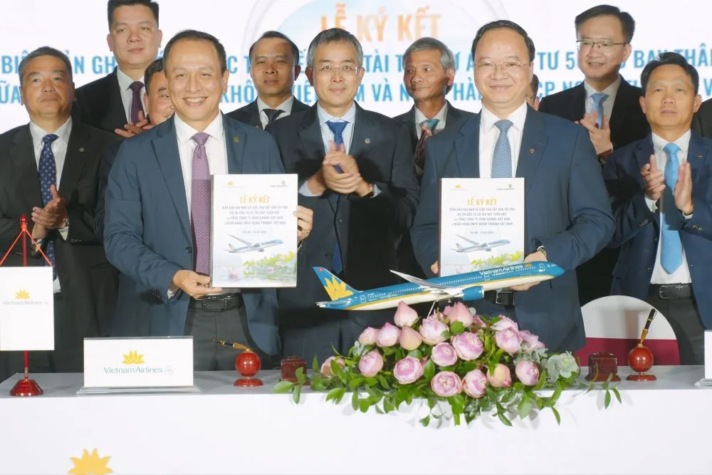 Vietnam Airlines và Vietcombank hợp tác dự án 50 máy bay thân hẹp 1 Vietnam Airlines và Vietcombank hợp tác thu xếp vốn cho dự án đầu tư 50 máy bay thân hẹp