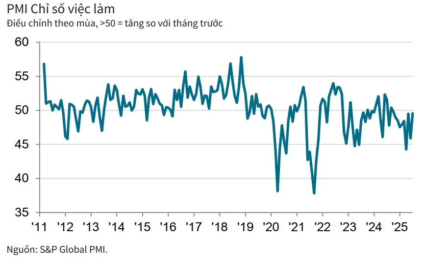 PMI tháng 7 tăng mạnh: Ngành sản xuất phục hồi nhưng thách thức vẫn hiện hữu 3 pmi chi so viec lam