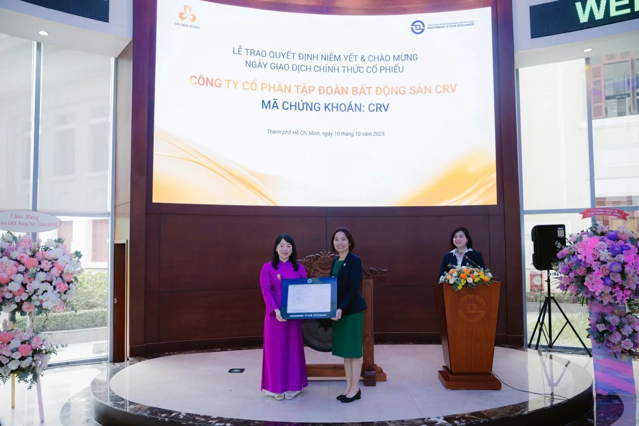 Bất động sản CRV chính thức chào sàn HOSE với hơn 672,4 triệu cổ phiếu 2 hon 6724 trieu co phieu crv chinh thuc niem yet tren hose 20251010165211
